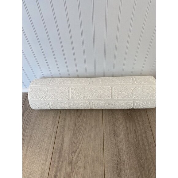 Super Fresco Textured White Brick Paintable Wall Covering #93744 ~ 56sq.ft - Picture 3 of 4